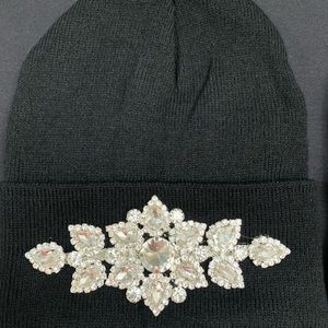 Bling jeweled knitted cap! One of a kind hat!